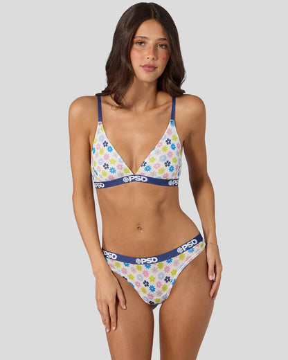 PSD Exclusive | Mesh - Garden Daze - Triangle Bralette - Mesh