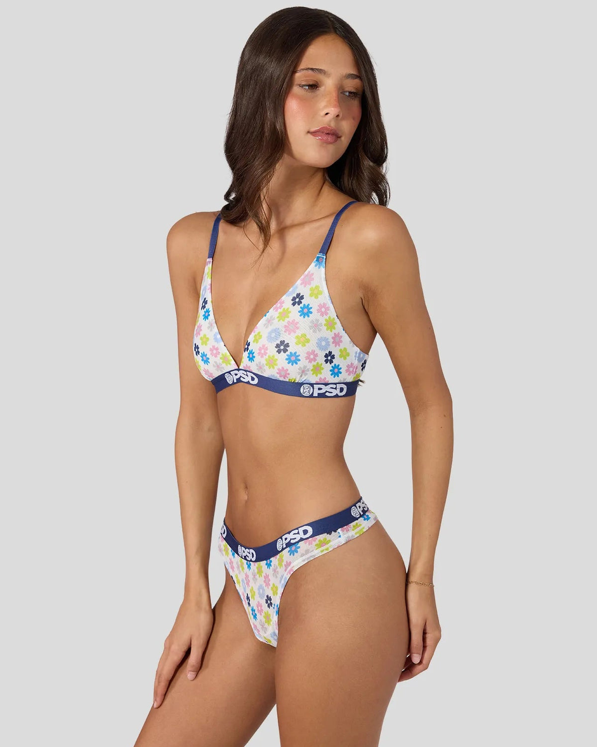 PSD Exclusive | Mesh - Garden Daze - Triangle Bralette - Mesh