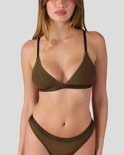 PSD Sale | Mesh - Solid Coco - Triangle Bralette - Mesh