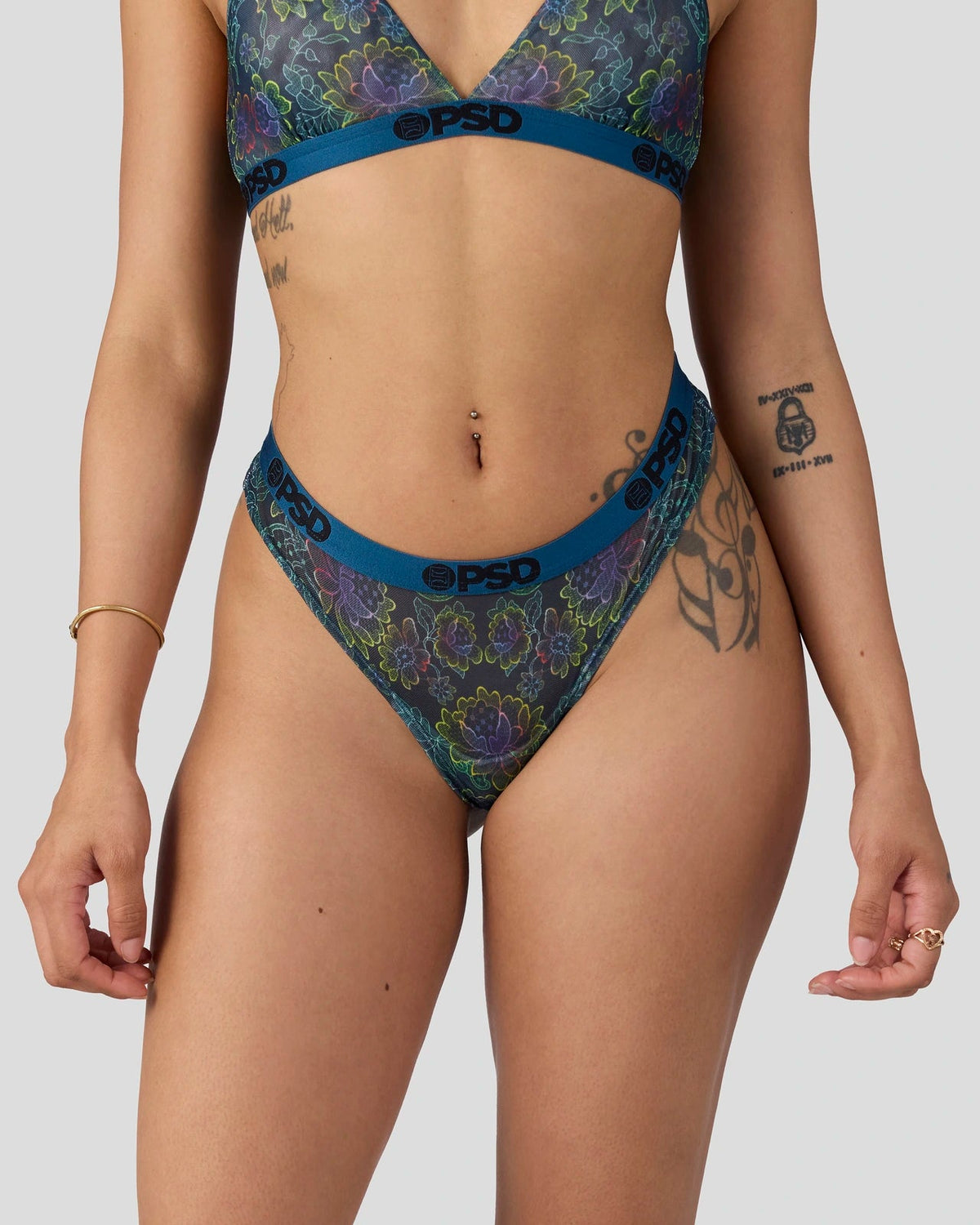 PSD Discount | Mesh - Floclr Blst - Thong - Mesh