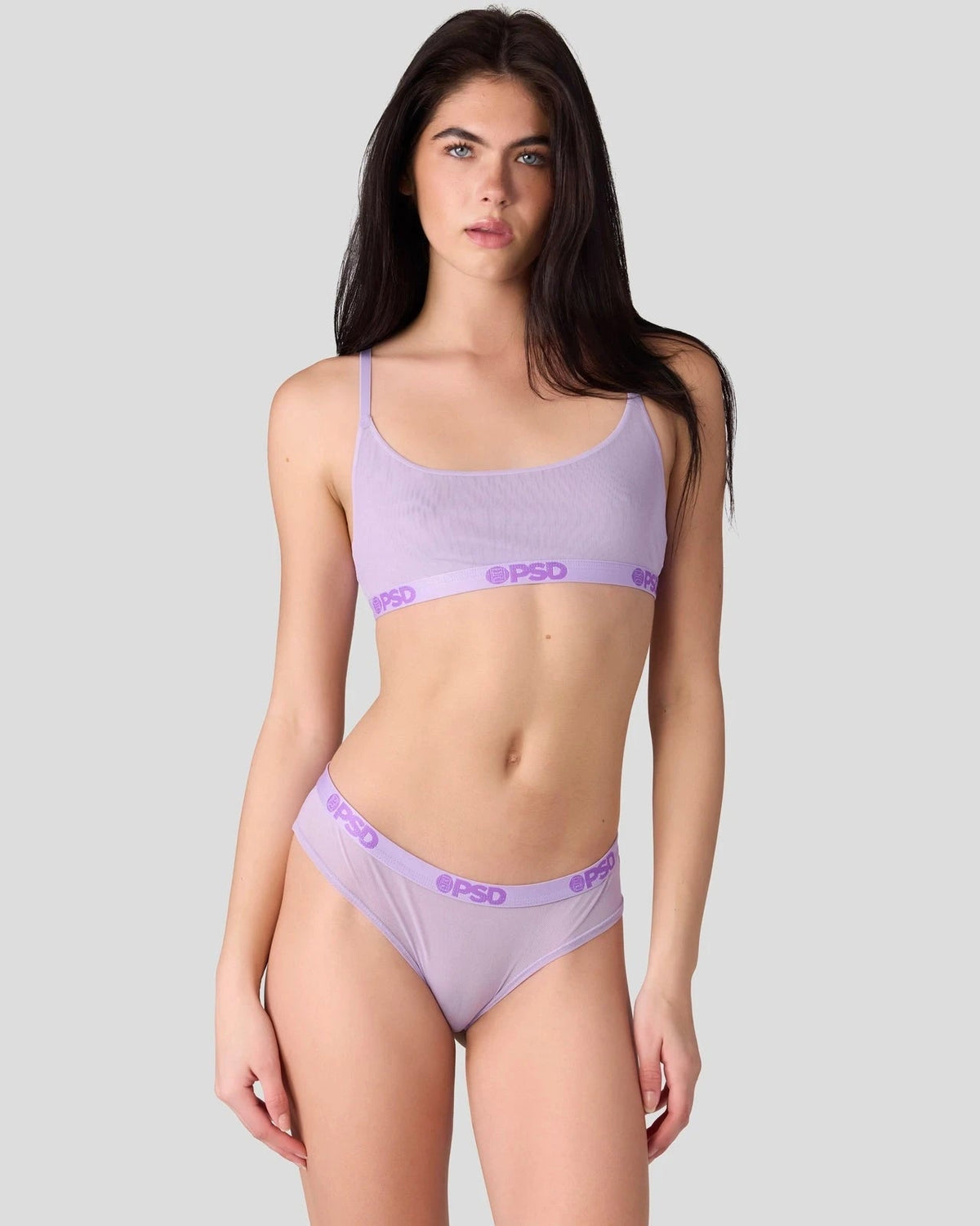 PSD Value | Mesh - Solid Lavender - Scoop Bralette - Mesh