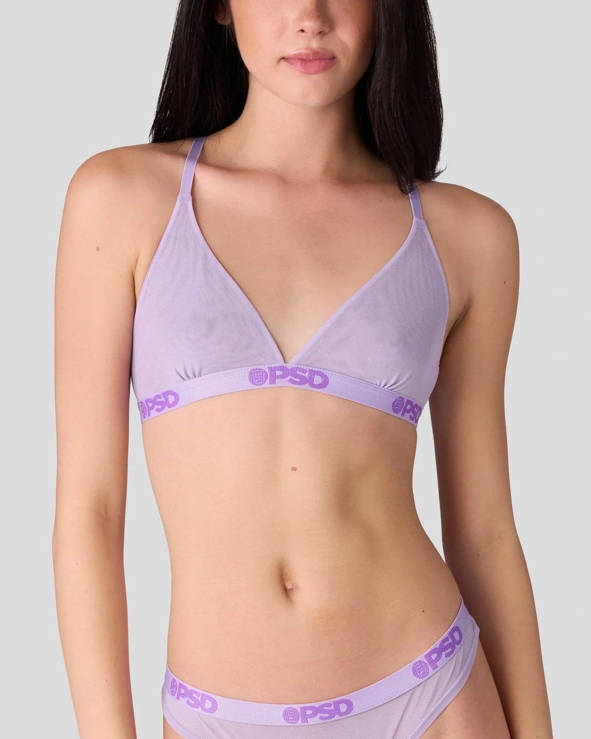 PSD Classic | Mesh - Solid Lavender - Triangle Bralette - Mesh