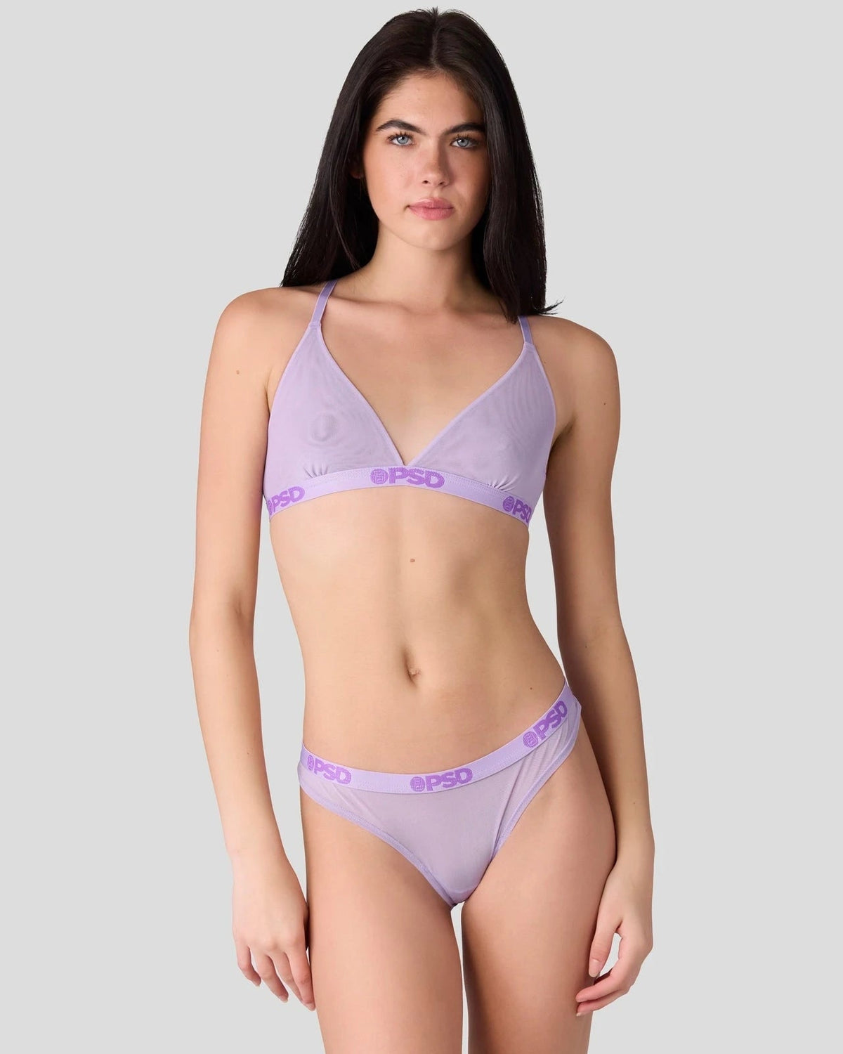 PSD Classic | Mesh - Solid Lavender - Triangle Bralette - Mesh
