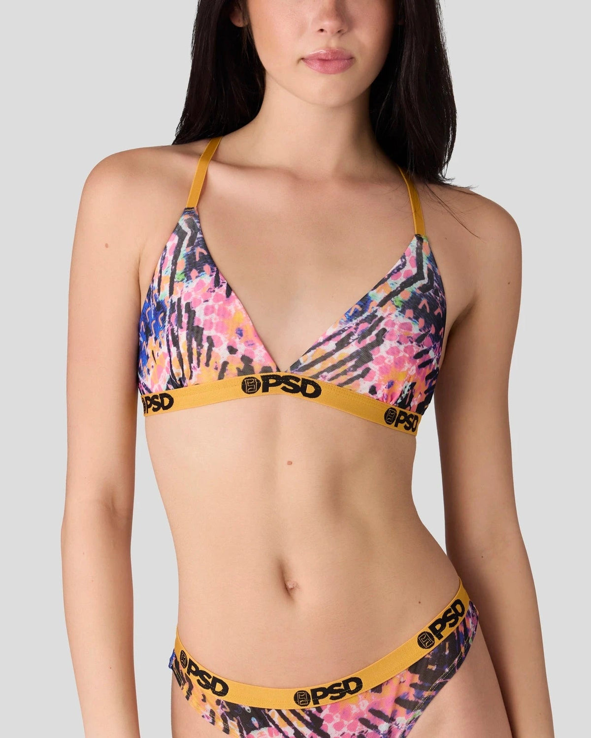 PSD Recommended | Mesh - Vibin Snake - Triangle Bralette - Mesh