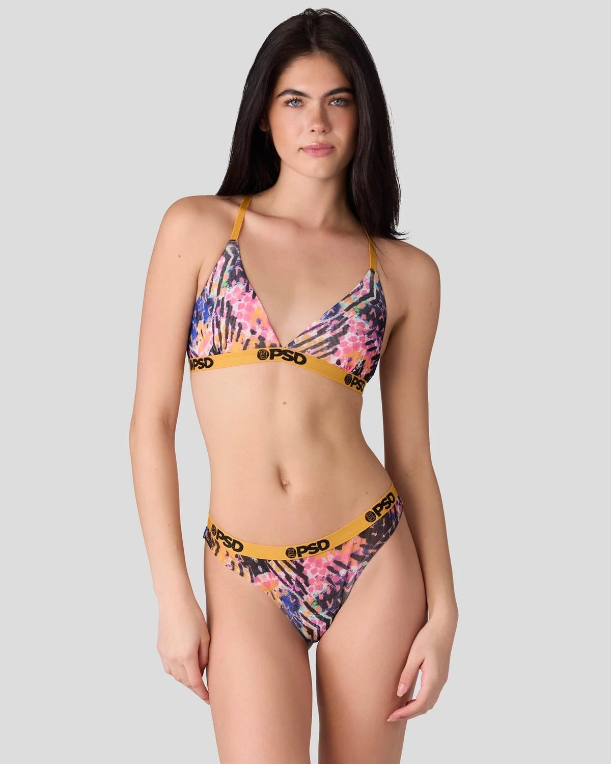 PSD Recommended | Mesh - Vibin Snake - Triangle Bralette - Mesh