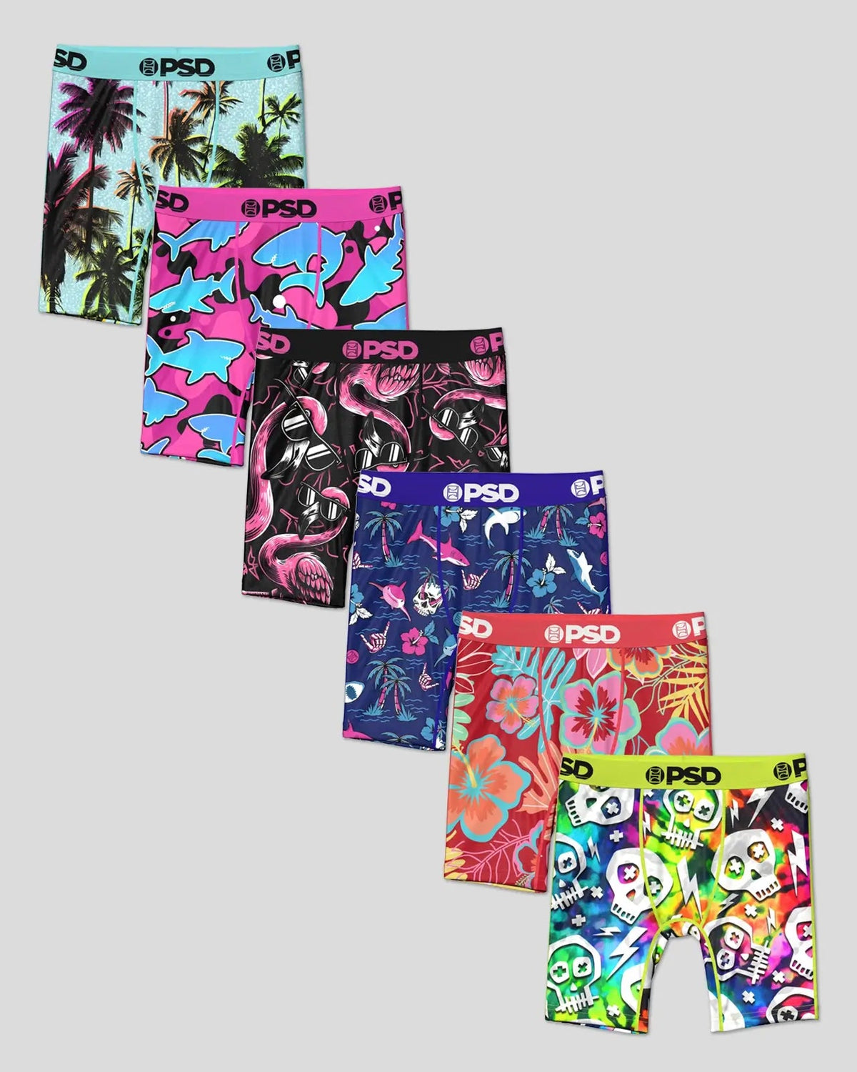 PSD Latest | 6 Pack - Tropic Rush - Youth Underwear