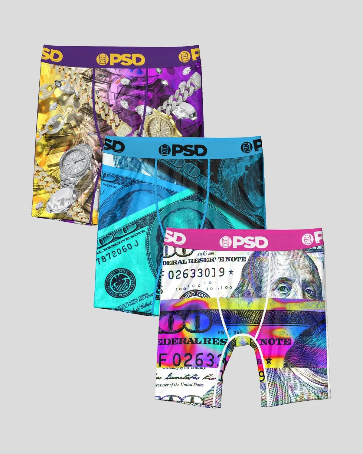 PSD Premium | 3 Pack - Money Riches - Youth Underwear