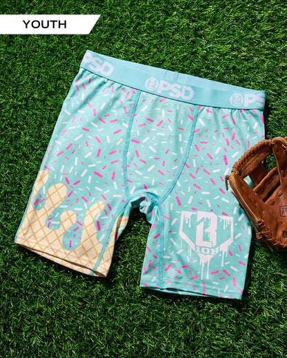 PSD Best Price | Baseball Lifestyle 101 - Ice Cream - Youth Underwear
