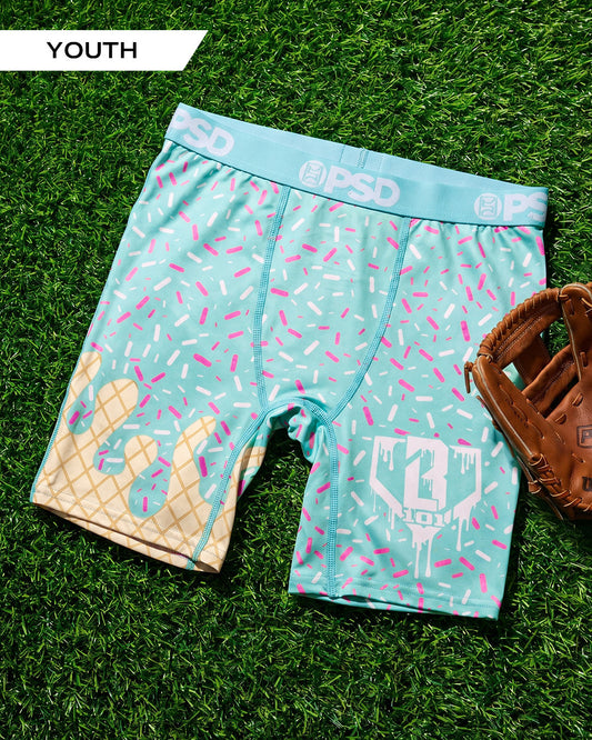 PSD Best Price | Baseball Lifestyle 101 - Ice Cream - Youth Underwear