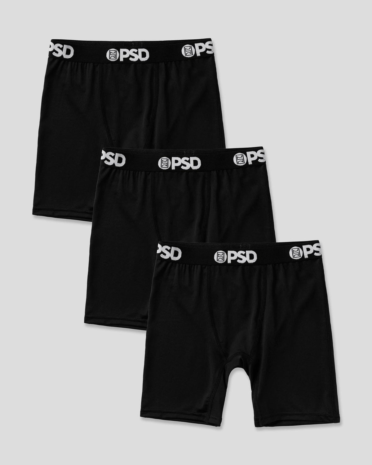 PSD Smart Buy | Solids 3 Pack - Black - Youth Underwear - Cotton