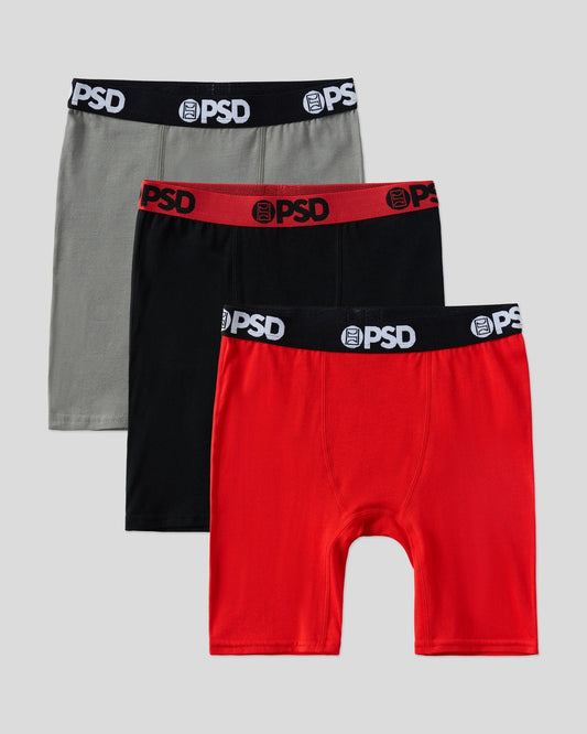 PSD Recommended | Solids 3 Pack - Heat - Youth Underwear - Cotton