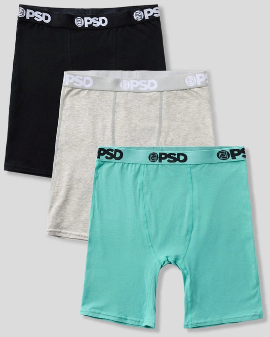 PSD Deals | Solid 3 Pack - Sea - Youth Underwear - Cotton