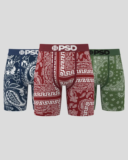 PSD Best Price | 3 Pack - Dark Bandana - Standard Length