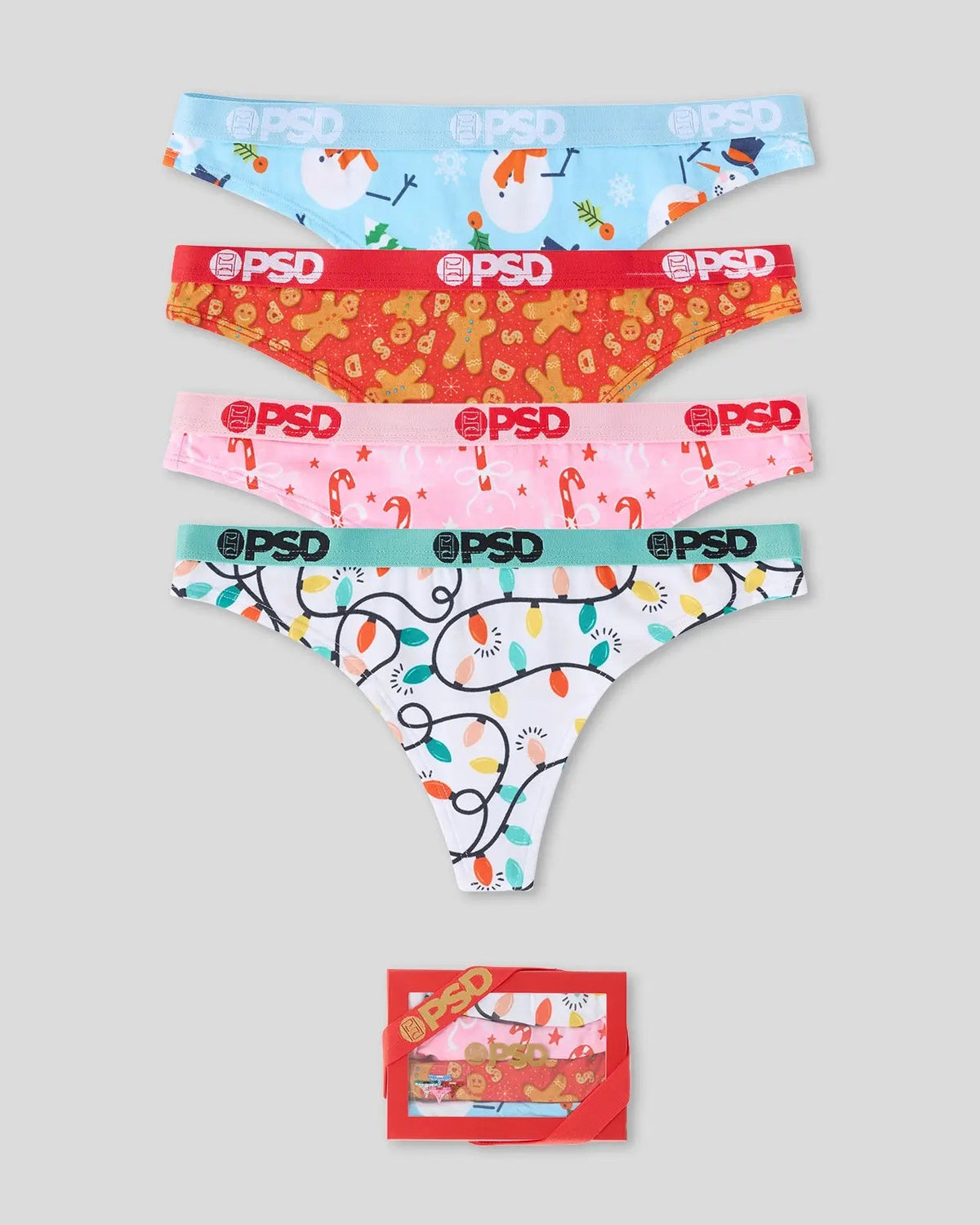 PSD Discount | Modal 4 Pack - Festive - Thong - Modal