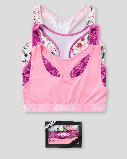 PSD Quality | 3 Pack - Floral Bliss - Sports Bra