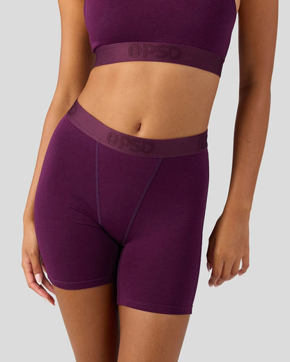 PSD Everyday | Modal Solids - Plum - Womens Boxer Brief - Modal