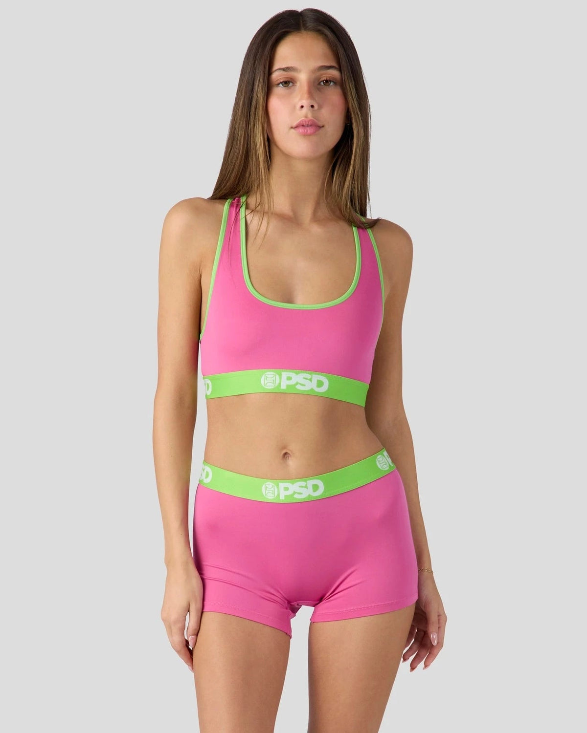 PSD Value | Solids - Pink Pop - Sports Bra