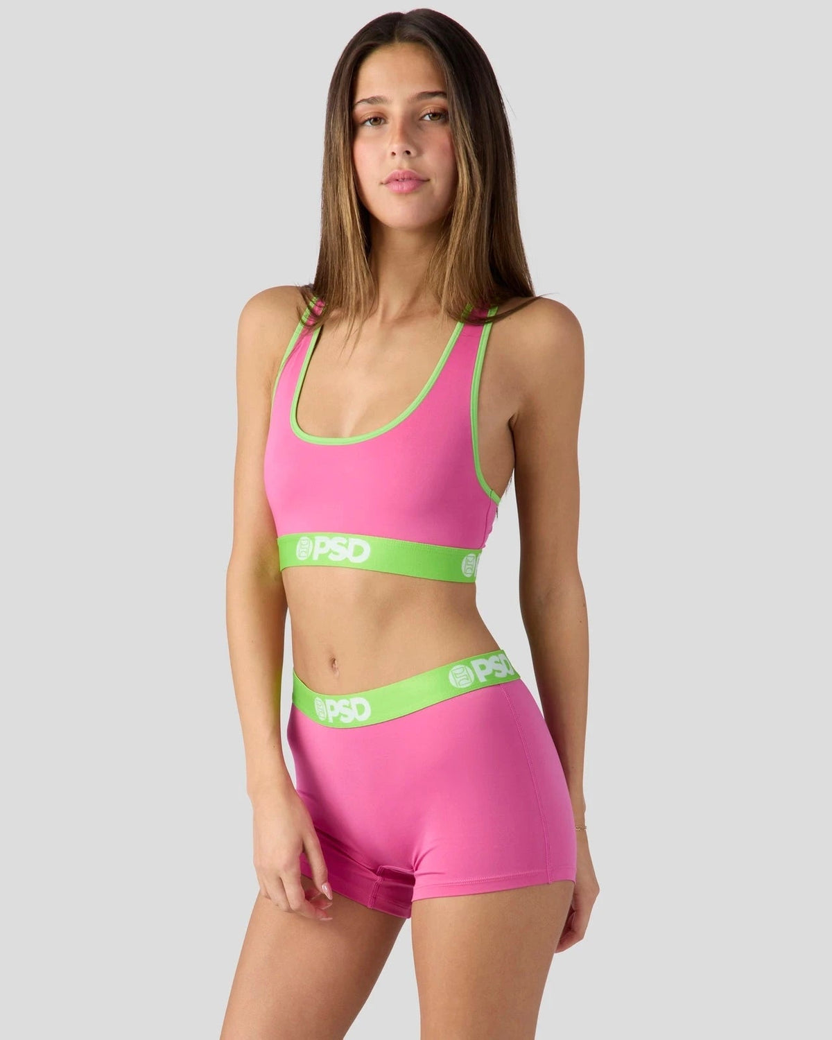 PSD Value | Solids - Pink Pop - Sports Bra