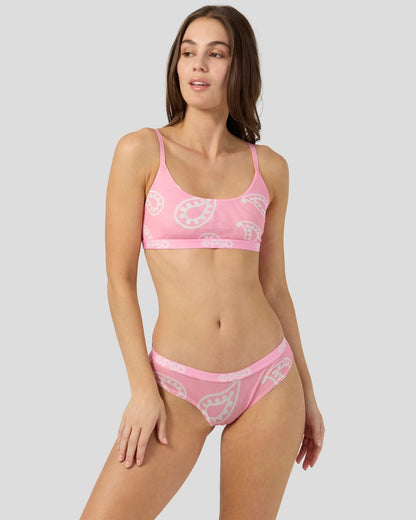 PSD Exclusive | Mesh - Pink Bandana - Scoop Bralette - Mesh