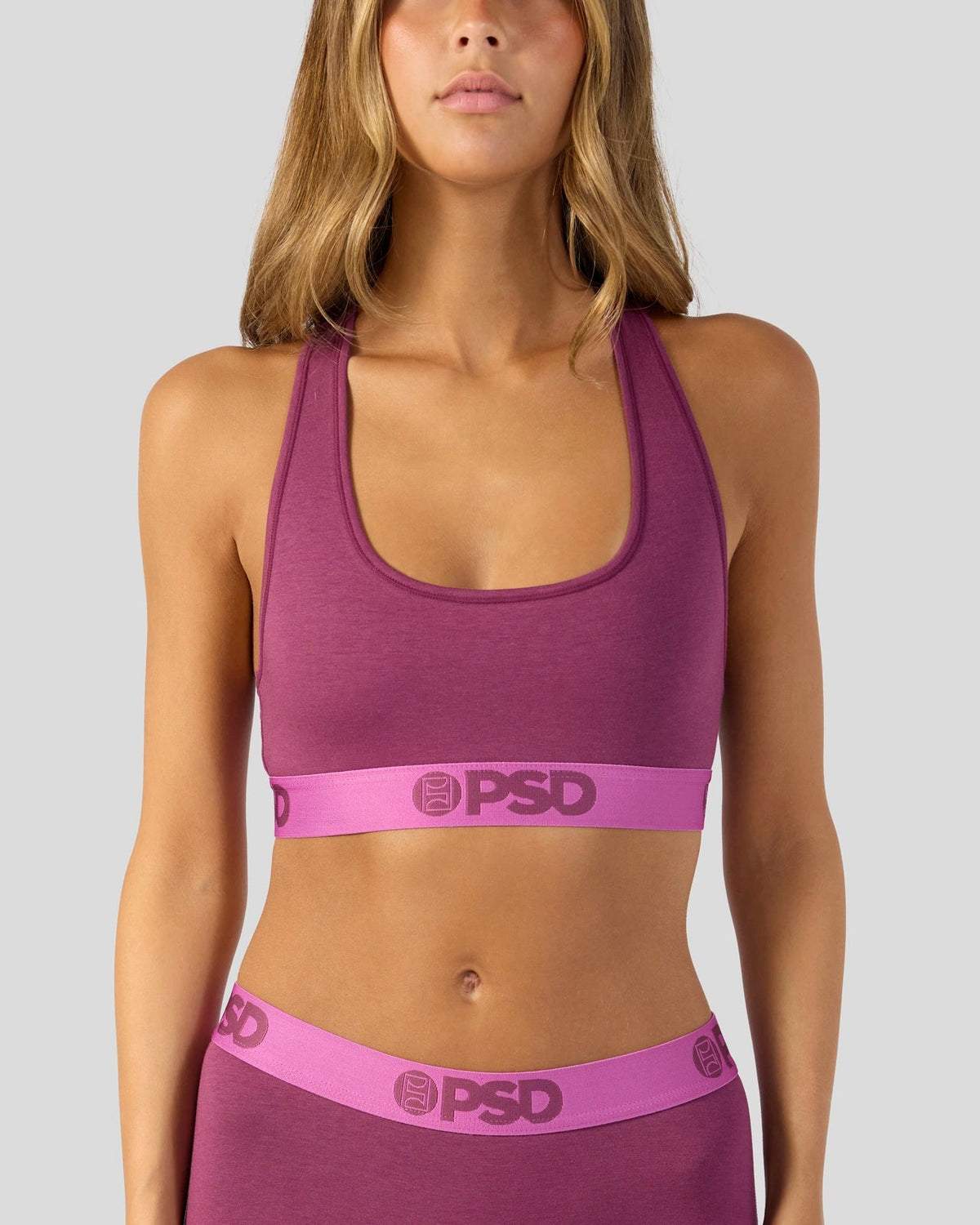 PSD Deals | Modal Solids - Mag Purp - Sports Bra - Modal
