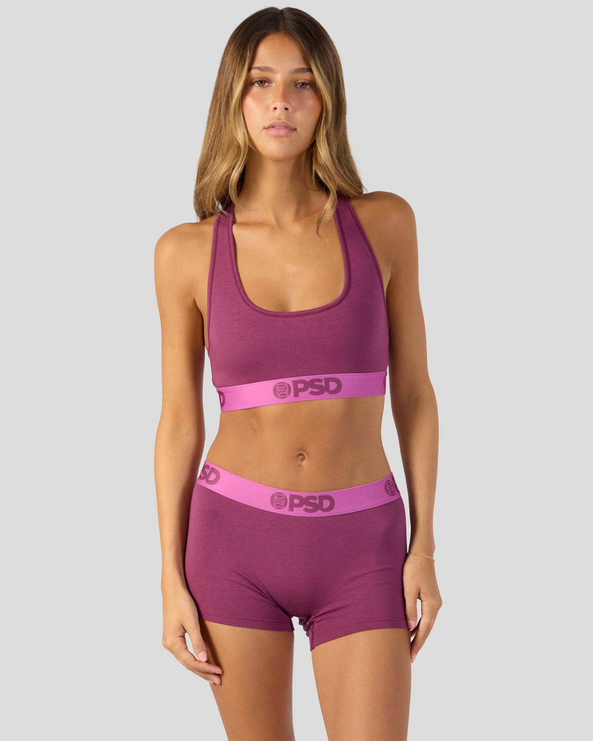 PSD Deals | Modal Solids - Mag Purp - Sports Bra - Modal