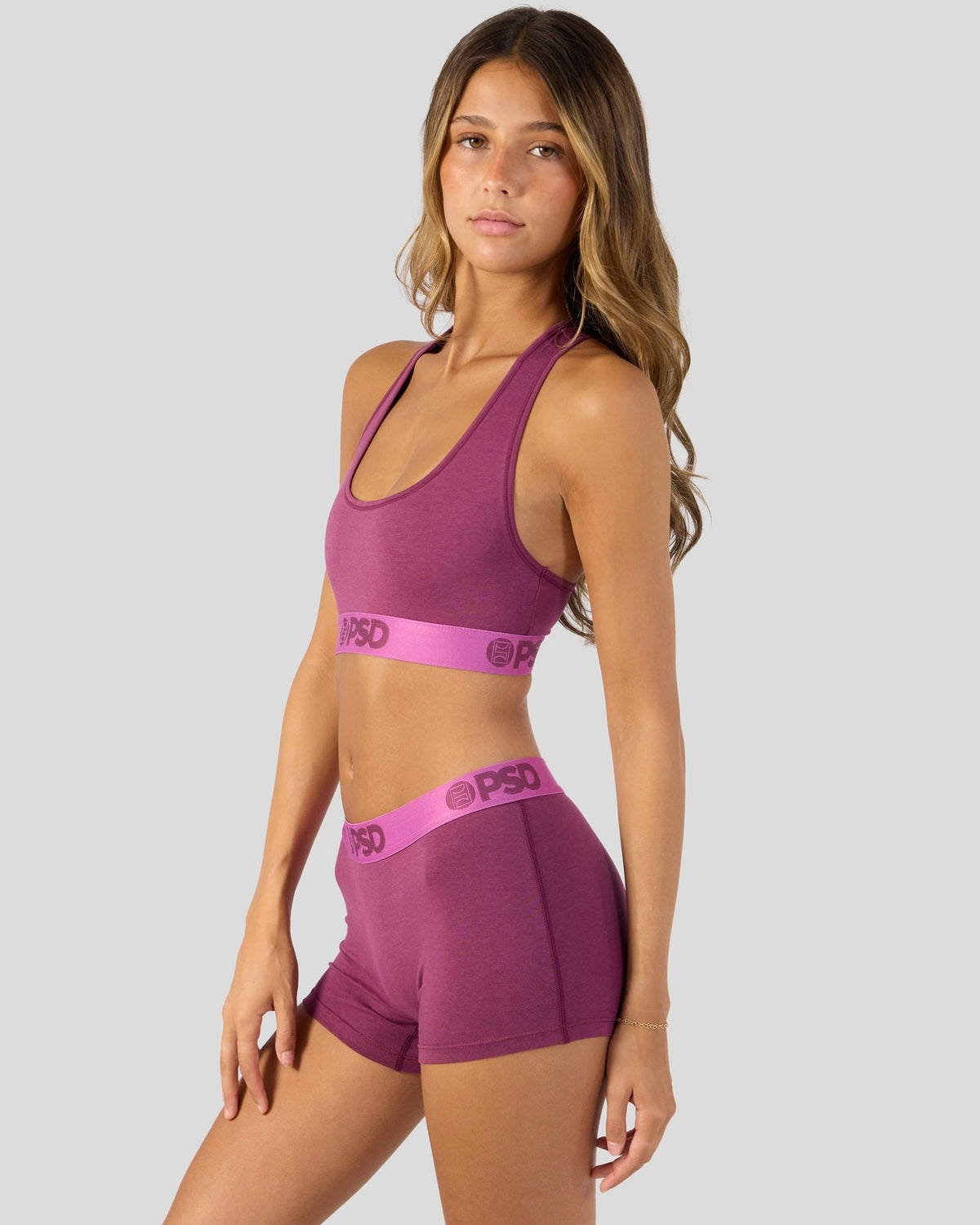 PSD Deals | Modal Solids - Mag Purp - Sports Bra - Modal