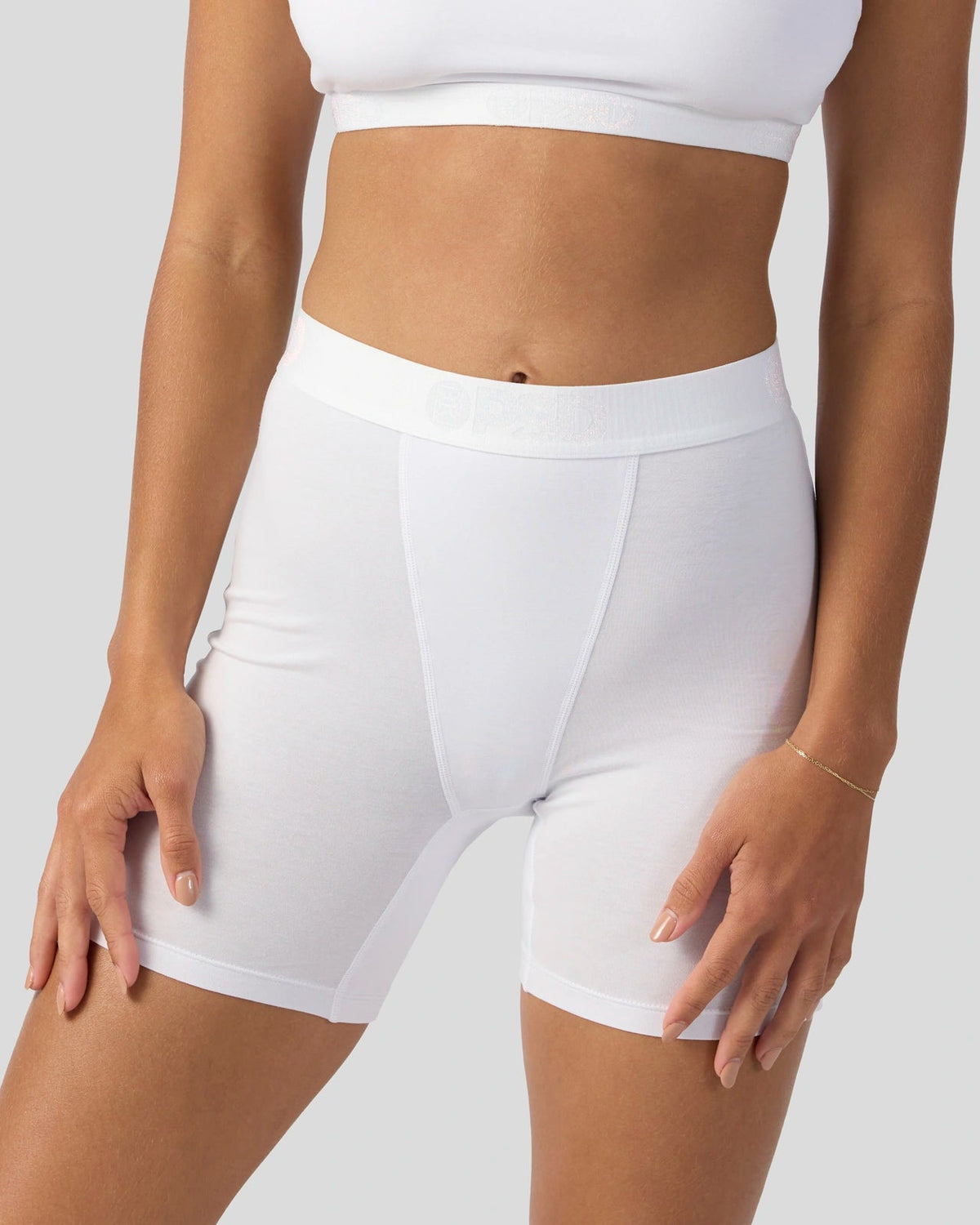 PSD Great Value | Modal Solids - White - Womens Boxer Brief - Modal