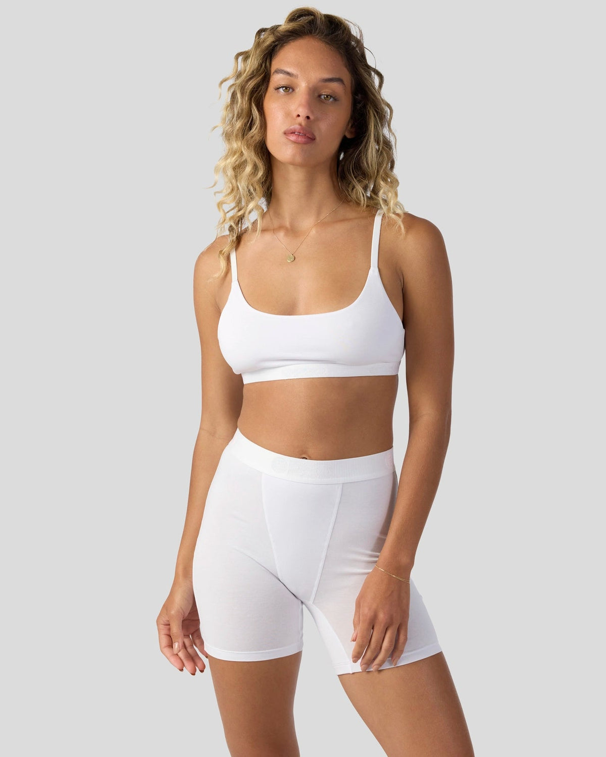 PSD Great Value | Modal Solids - White - Womens Boxer Brief - Modal