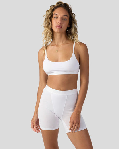 PSD Great Value | Modal Solids - White - Womens Boxer Brief - Modal
