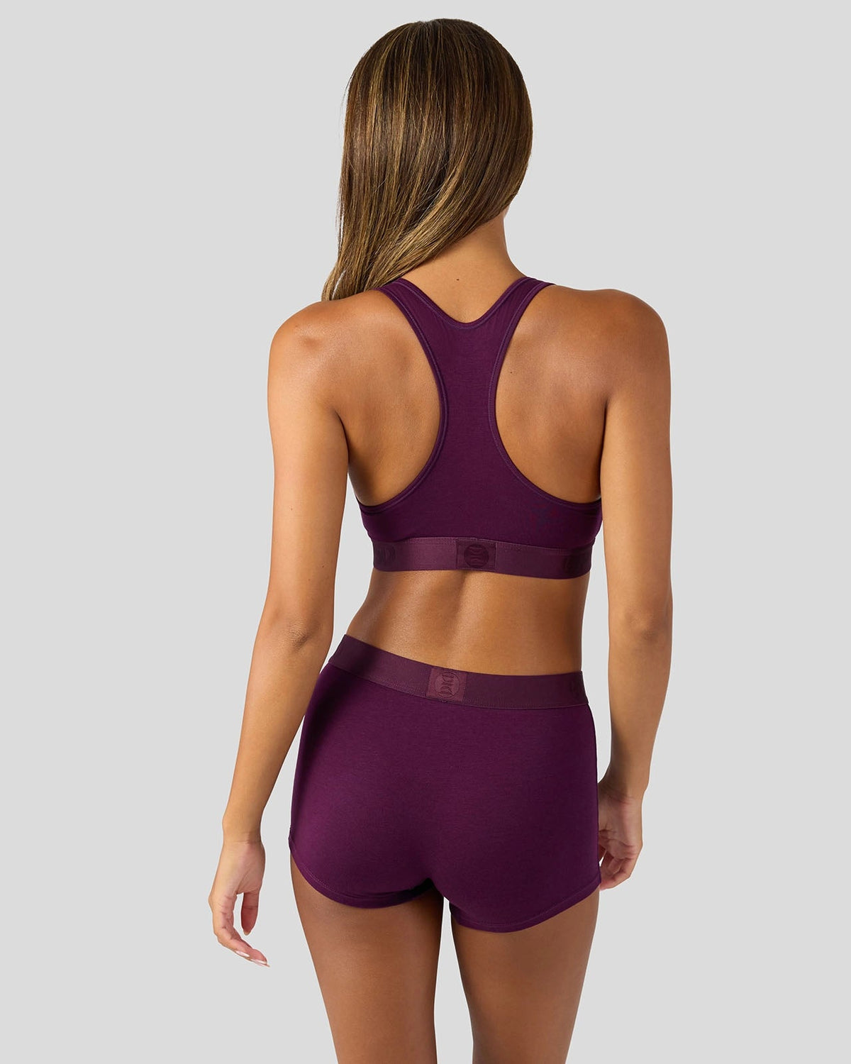 PSD Customer Favorite | Modal Solids - Plum - Sports Bra - Modal