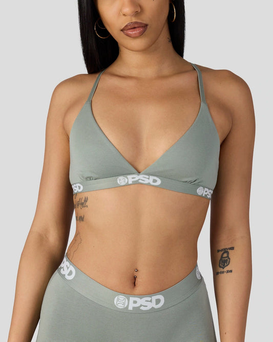 PSD Top Pick | Modal Solids - Sage - Triangle Bralette - Modal