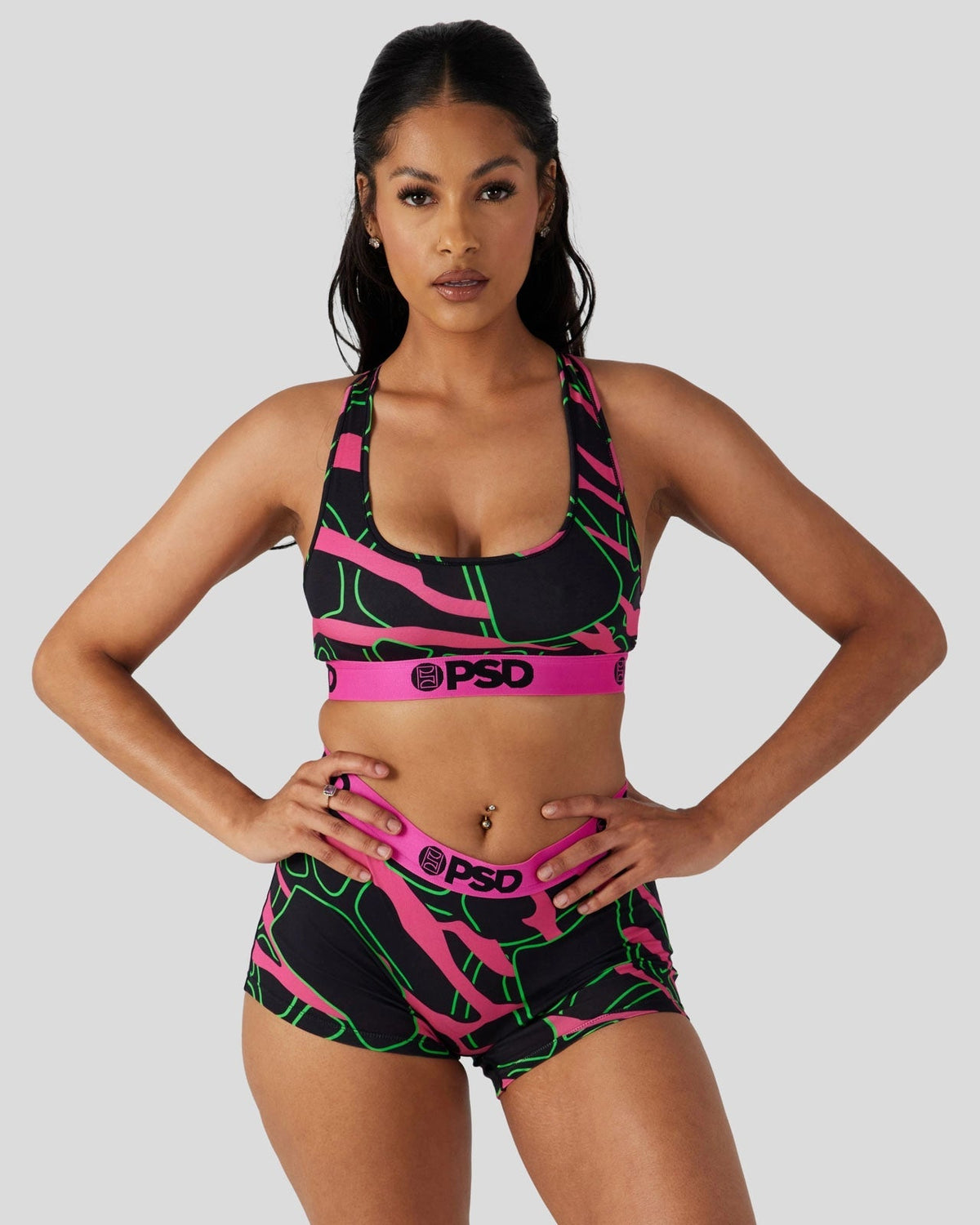 PSD New | Modal - Neon Giraffe - Sports Bra - Modal
