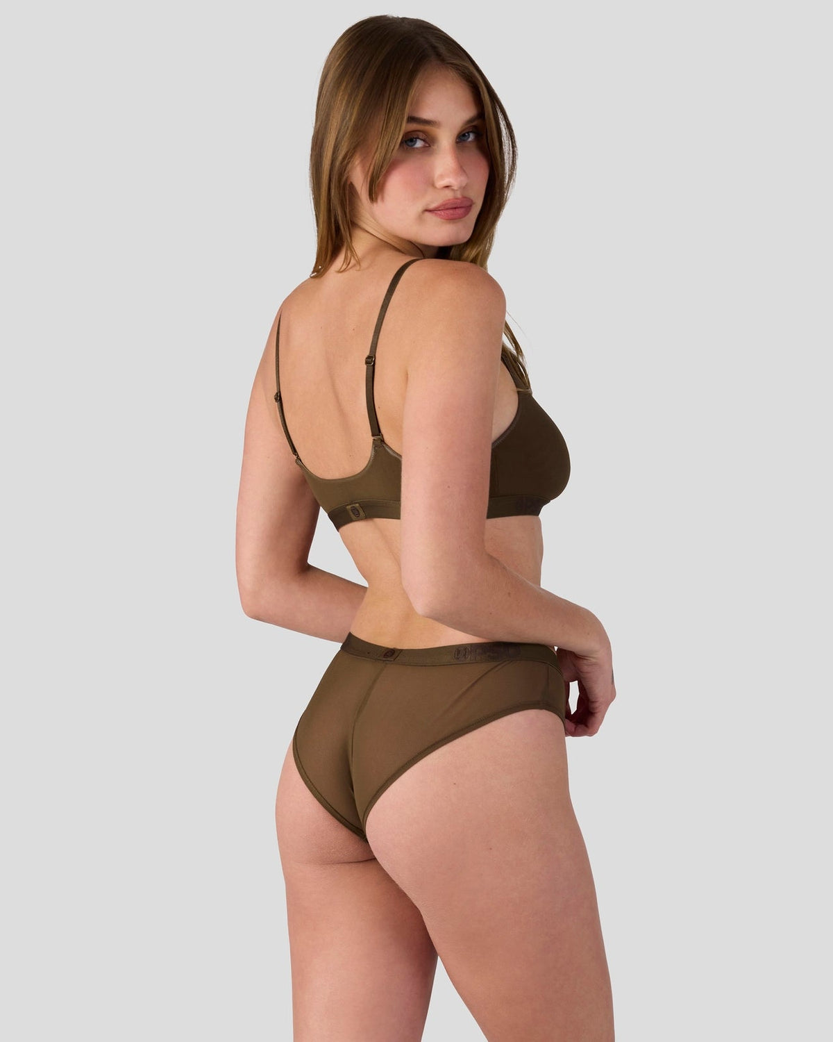 PSD Best Price | Mesh - Solid Coco - Scoop Bralette - Mesh