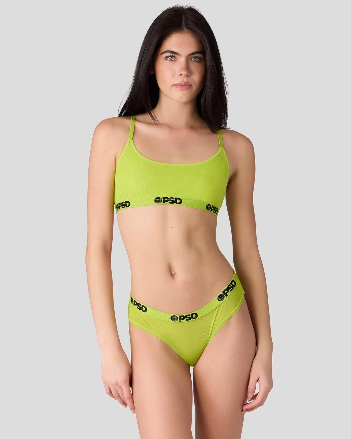 PSD Exclusive | Mesh - Solid Yello Pop - Scoop Bralette - Mesh