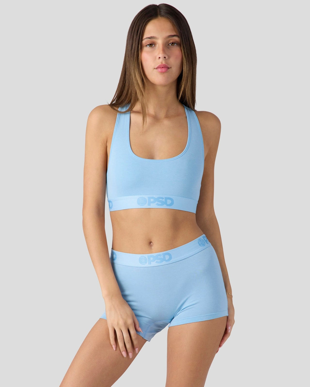 PSD New | Modal Solids - Baby Blue - Sports Bra - Modal