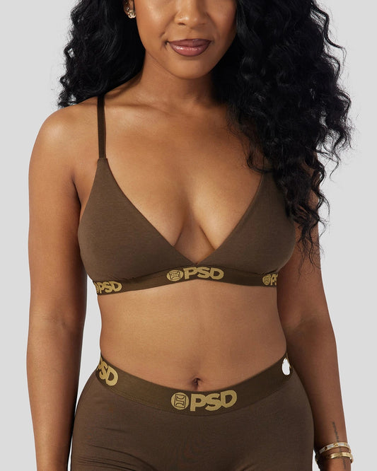 PSD Popular | Modal Solids - Cocoa - Triangle Bralette - Modal