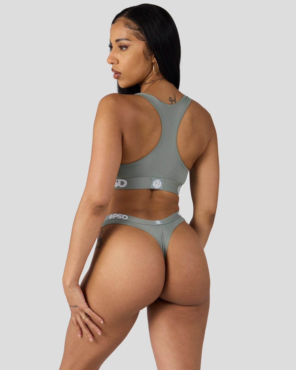 PSD New | Modal Solids - Sage - Thong - Modal