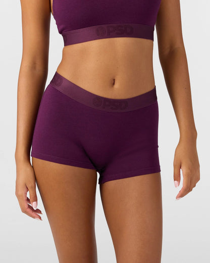 PSD Signature | Modal Solids - Plum - Boy Short - Modal