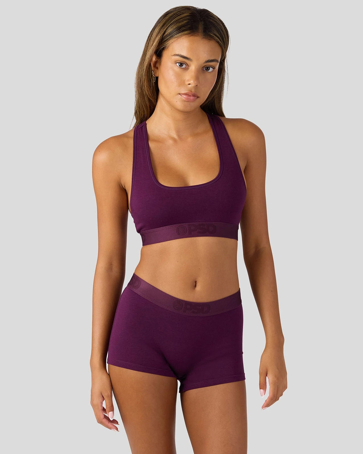 PSD Signature | Modal Solids - Plum - Boy Short - Modal