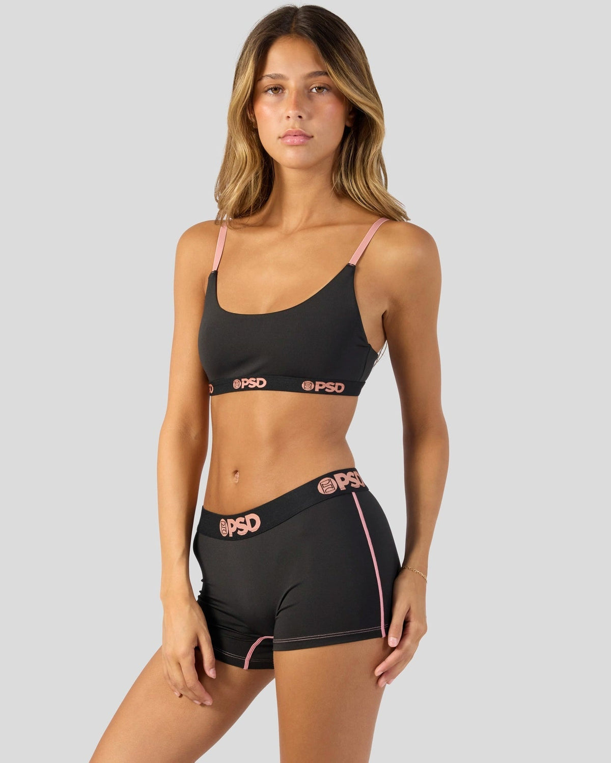 PSD Quality | Solids - Black Bling - Scoop Bralette