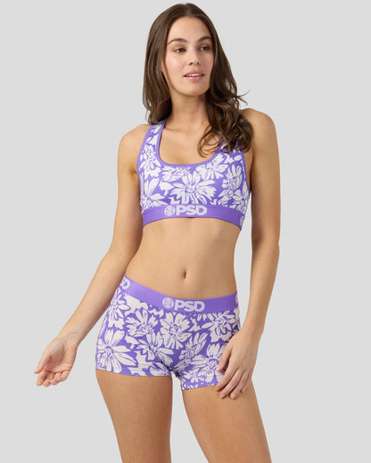 PSD Great Value | Floral Purp - Sports Bra