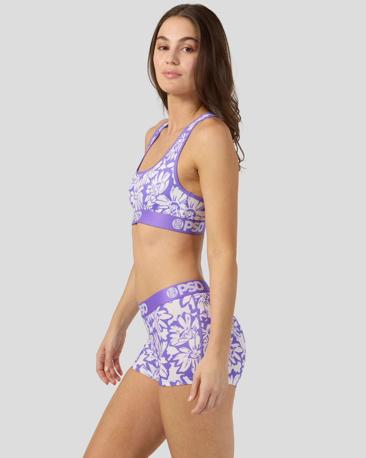 PSD Great Value | Floral Purp - Sports Bra