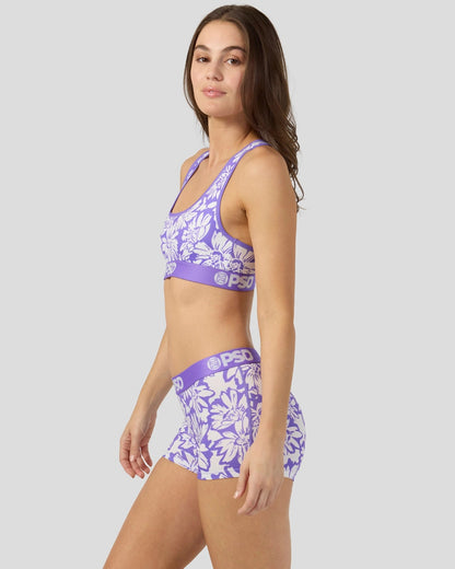 PSD Great Value | Floral Purp - Sports Bra