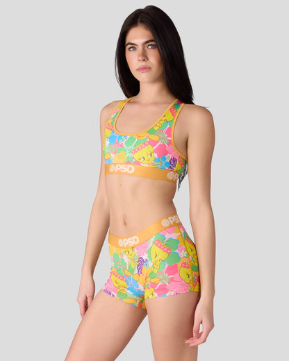 PSD Top Pick | Looney Tunes - Tweety Hawaii - Sports Bra