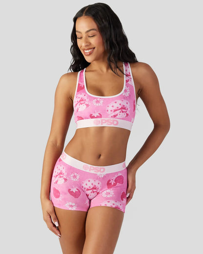 PSD Essential | Strawberry Shortcake - Velour - Sports Bra