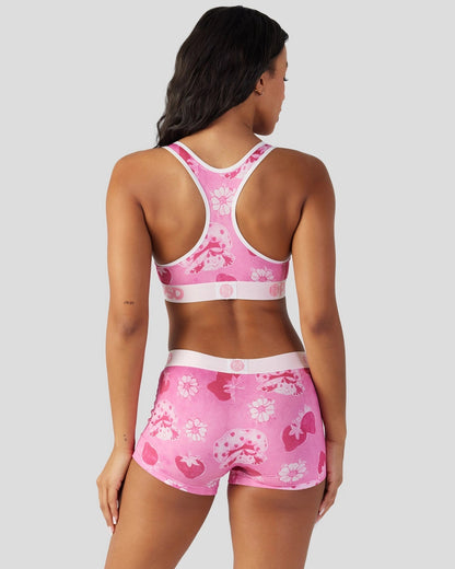 PSD Essential | Strawberry Shortcake - Velour - Sports Bra
